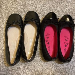 Girls Black flats - $10 bundle